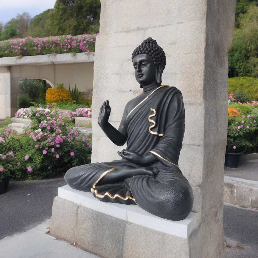 Meditating Buddha Mudra Showpiece Best for Home office décor Idol H- 37 CM