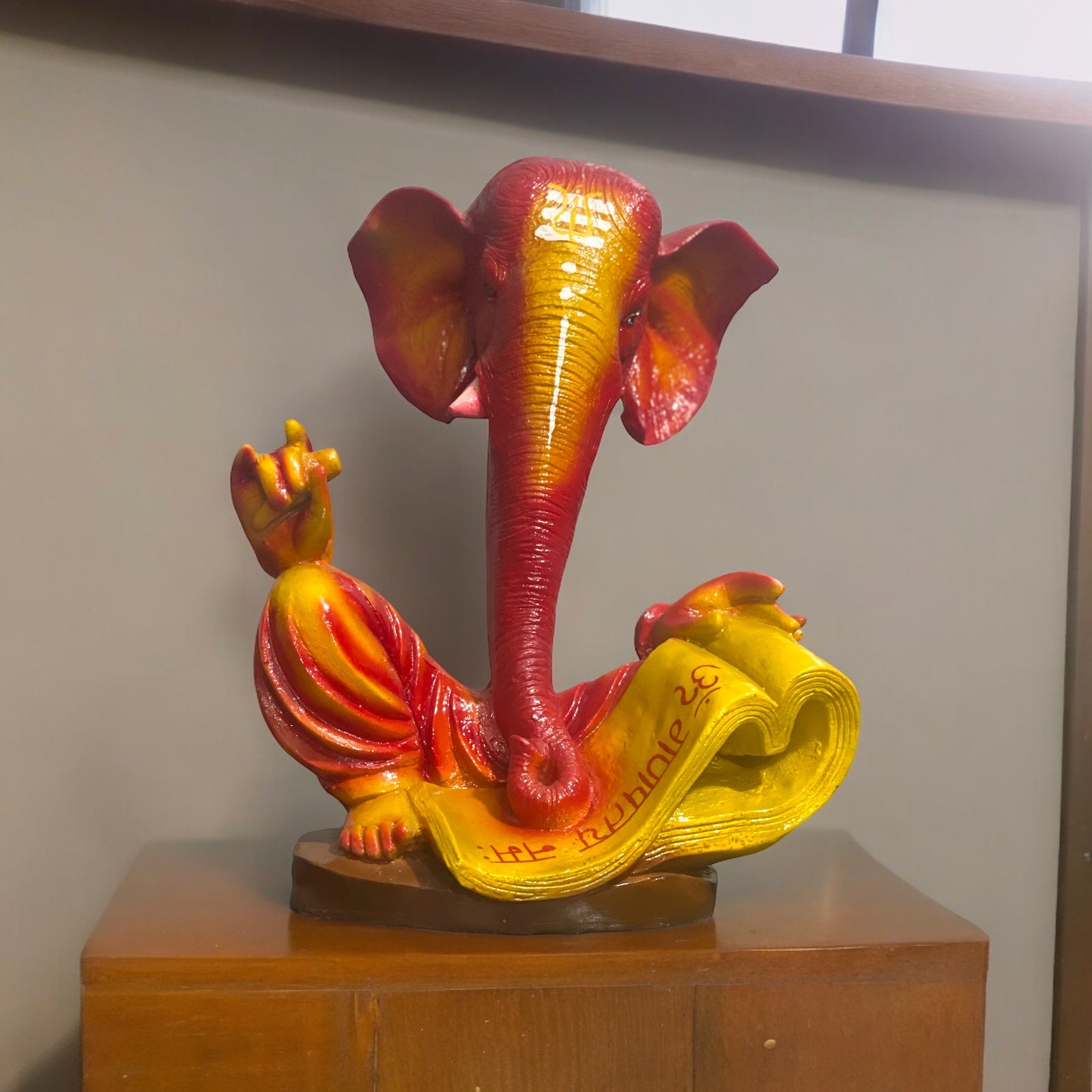 Ganesh Antique Idol Home Decor Ganesh Writing Shubh Labh Murti H – 29.5 Cm
