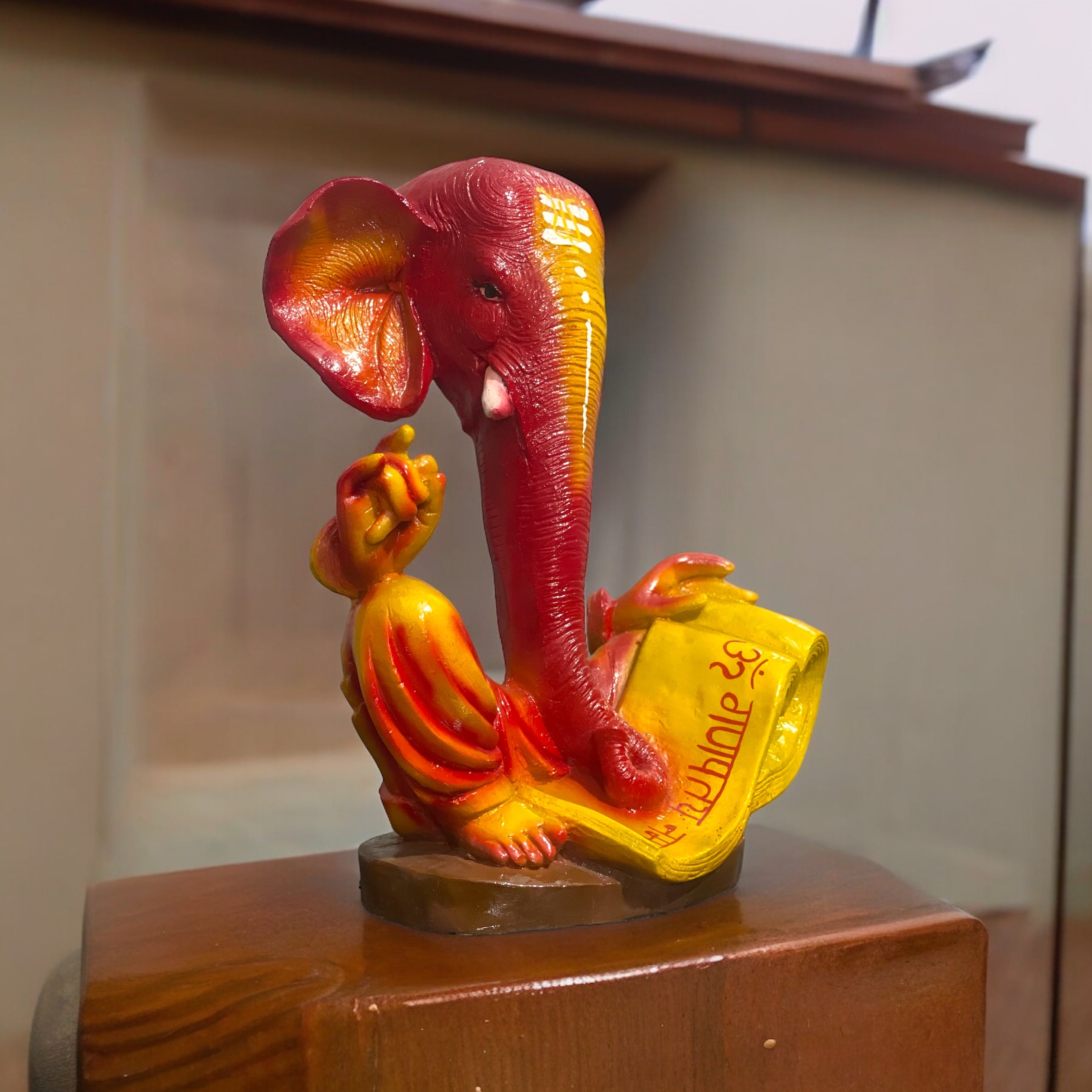 Ganesh Antique Idol Home Decor Ganesh Writing Shubh Labh Murti H – 29.5 Cm