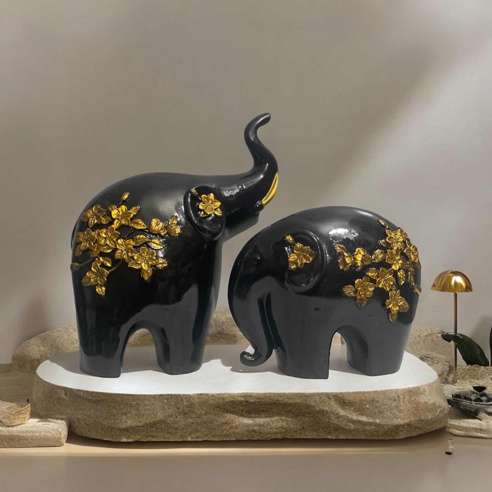 Pair of Beautiful Elephant Showpiece for Home Decor Best Gift for Couples H – 22 cm