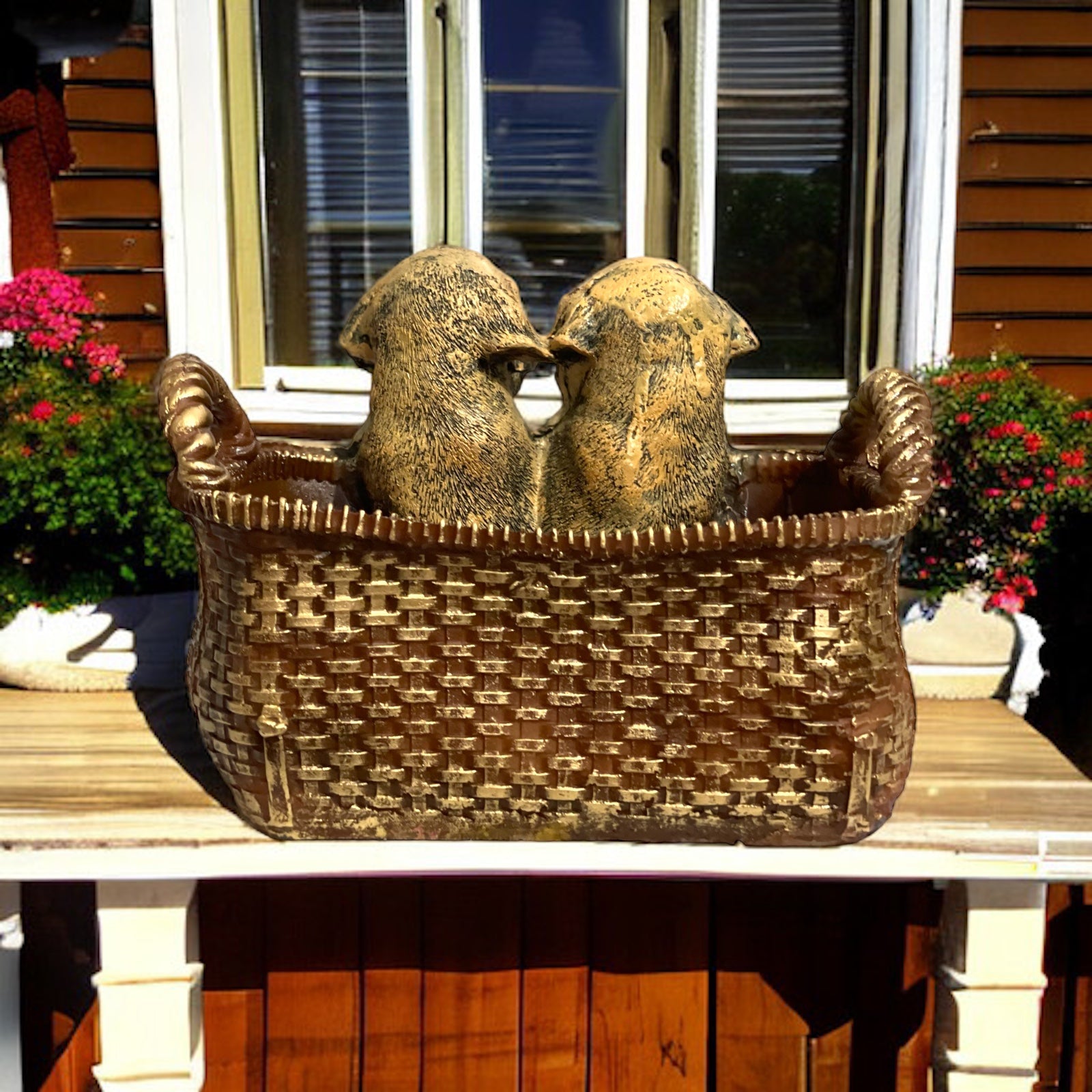 Cute Puppy Basket Resin Statue Storage Basket Look Alike showpiece Best Gift  H – 15 Cm
