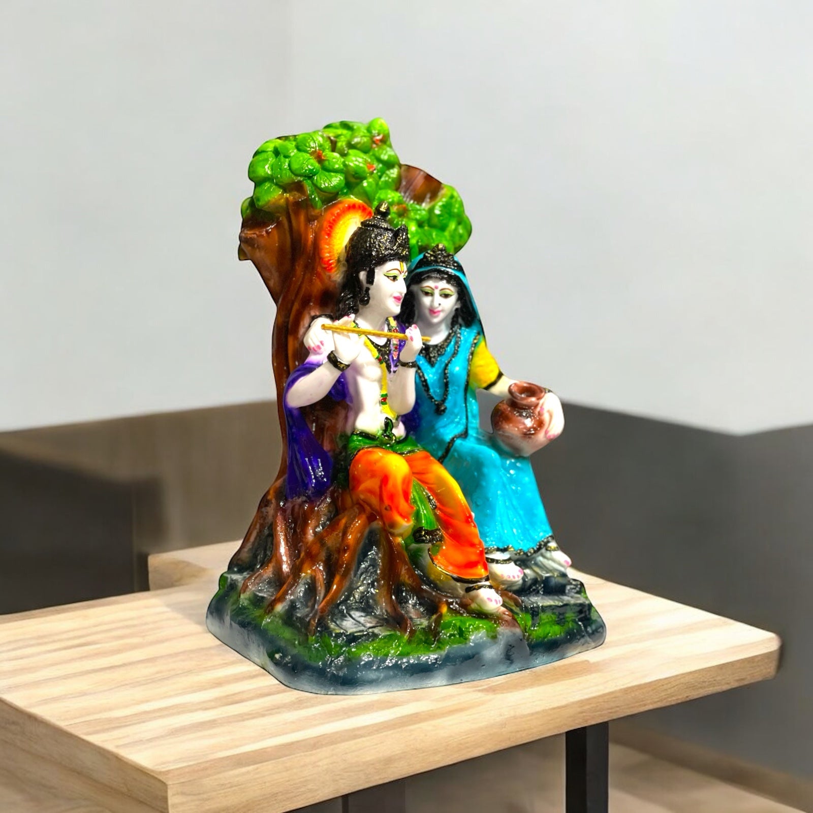 Beautiful Radha Krishna Murti Statue Idol for Gifting Home Decor , H-34 cm