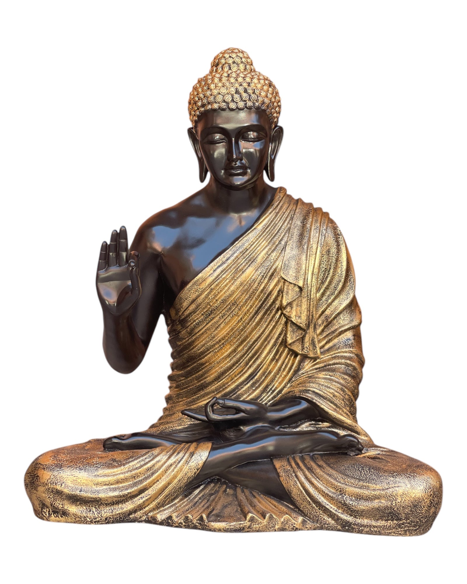 Elegant Buddha Fiber Idol Best For Outdoor/Indoor Decor Height- 35 Inches-3 ft