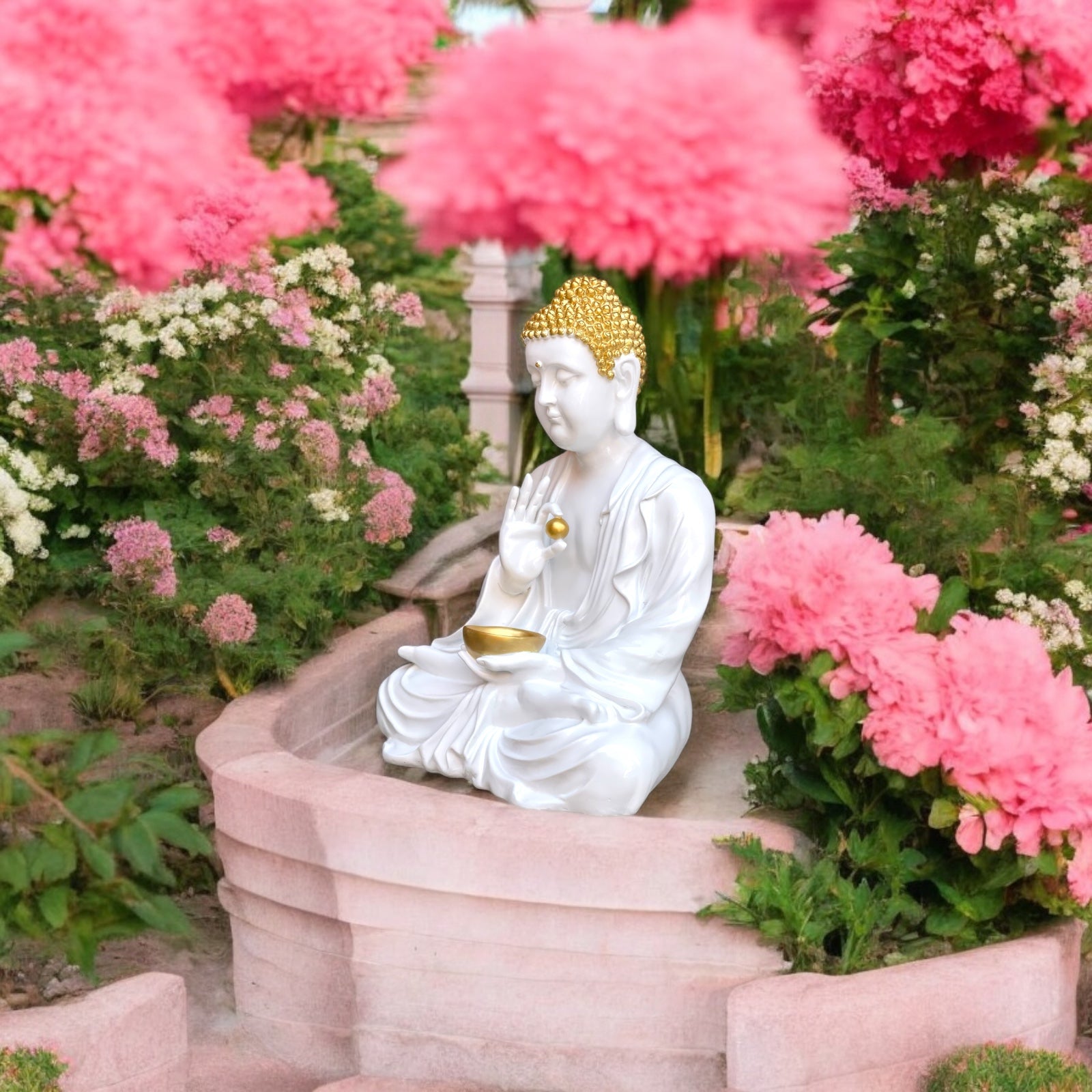 Meditating Lord Goli Buddha Statue Resin Sculpture 2 feet