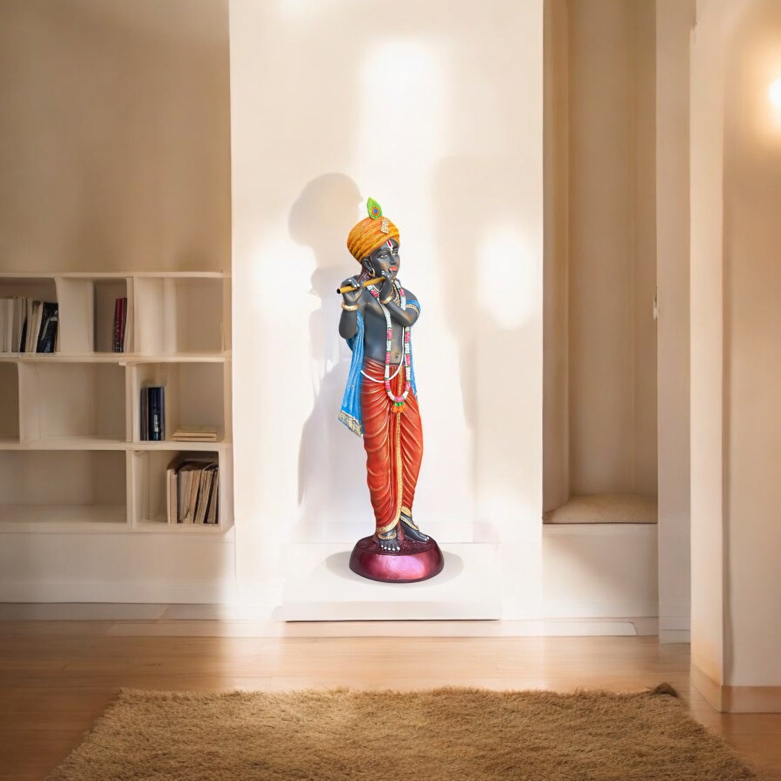 Standing Beautiful Krishan Idol With Bansuri Height- 2.5 feet