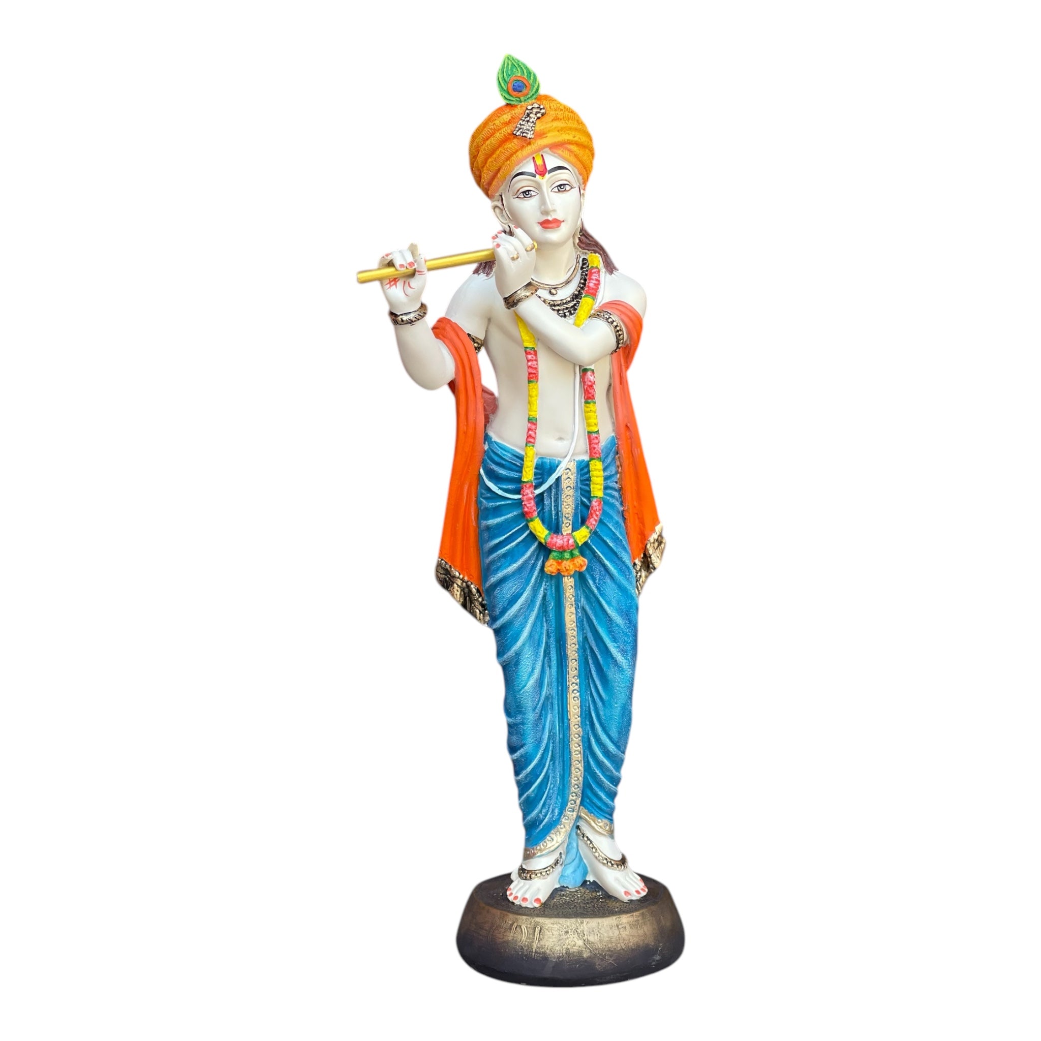 Standing Pagadi Krishan Idol with Bansuri, Height- 30 inches