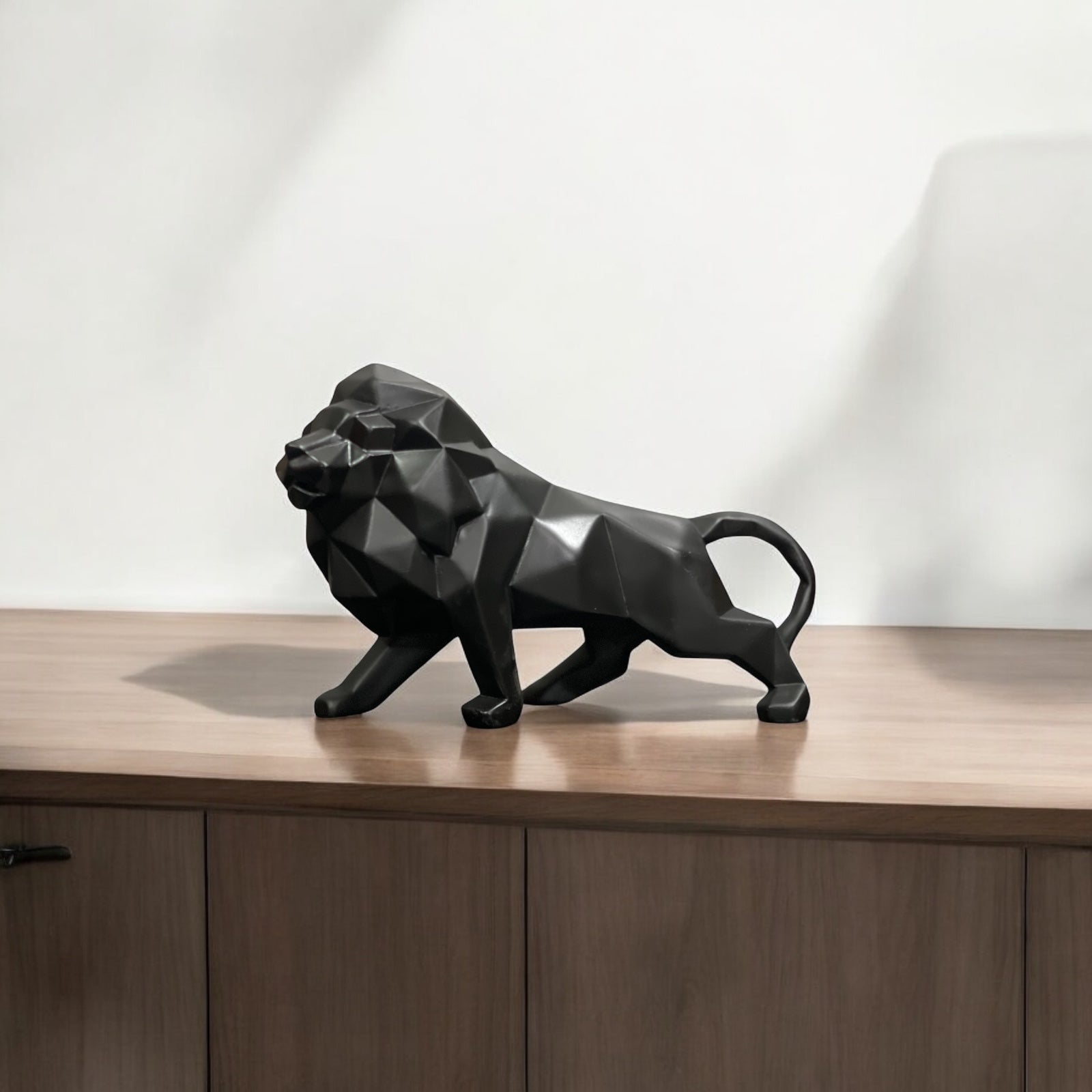 A Prowling Lion With A Modern Geometric Shape Showpiece Best For Gifting Office Home Decor H- 15 cm
