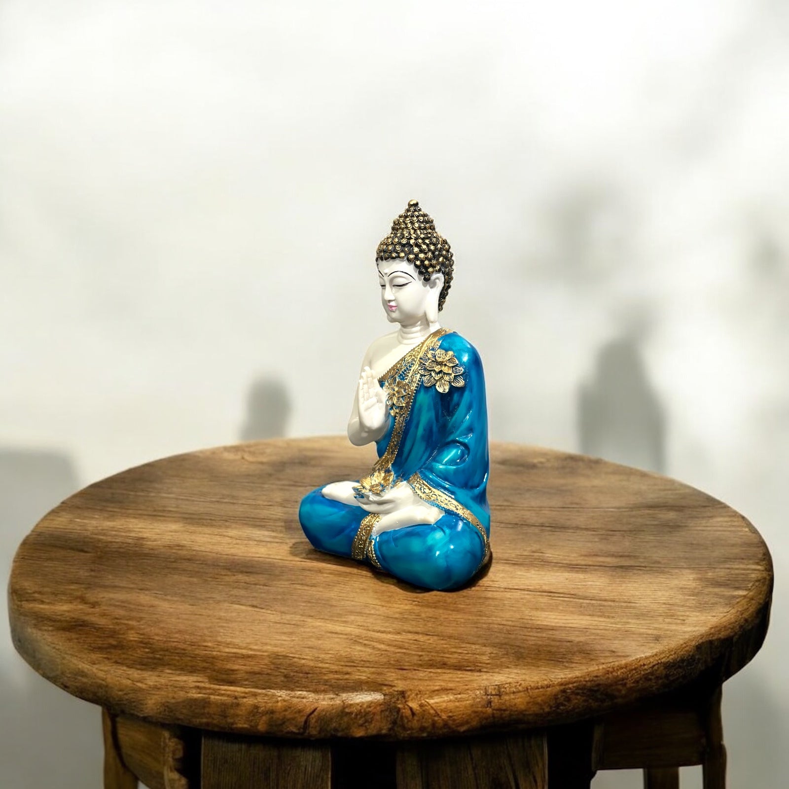 Meditating Buddha Idol Resin Statue The Best Gift for Friends Home Decor Height 12 Inches