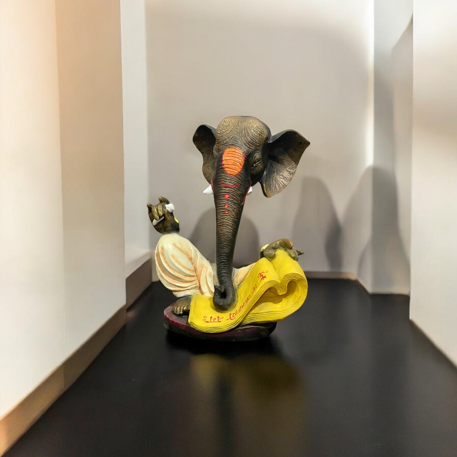 Ganesh Antique Idol Home Decor Ganesh Writing Shubh Labh Murti H – 29.5 Cm
