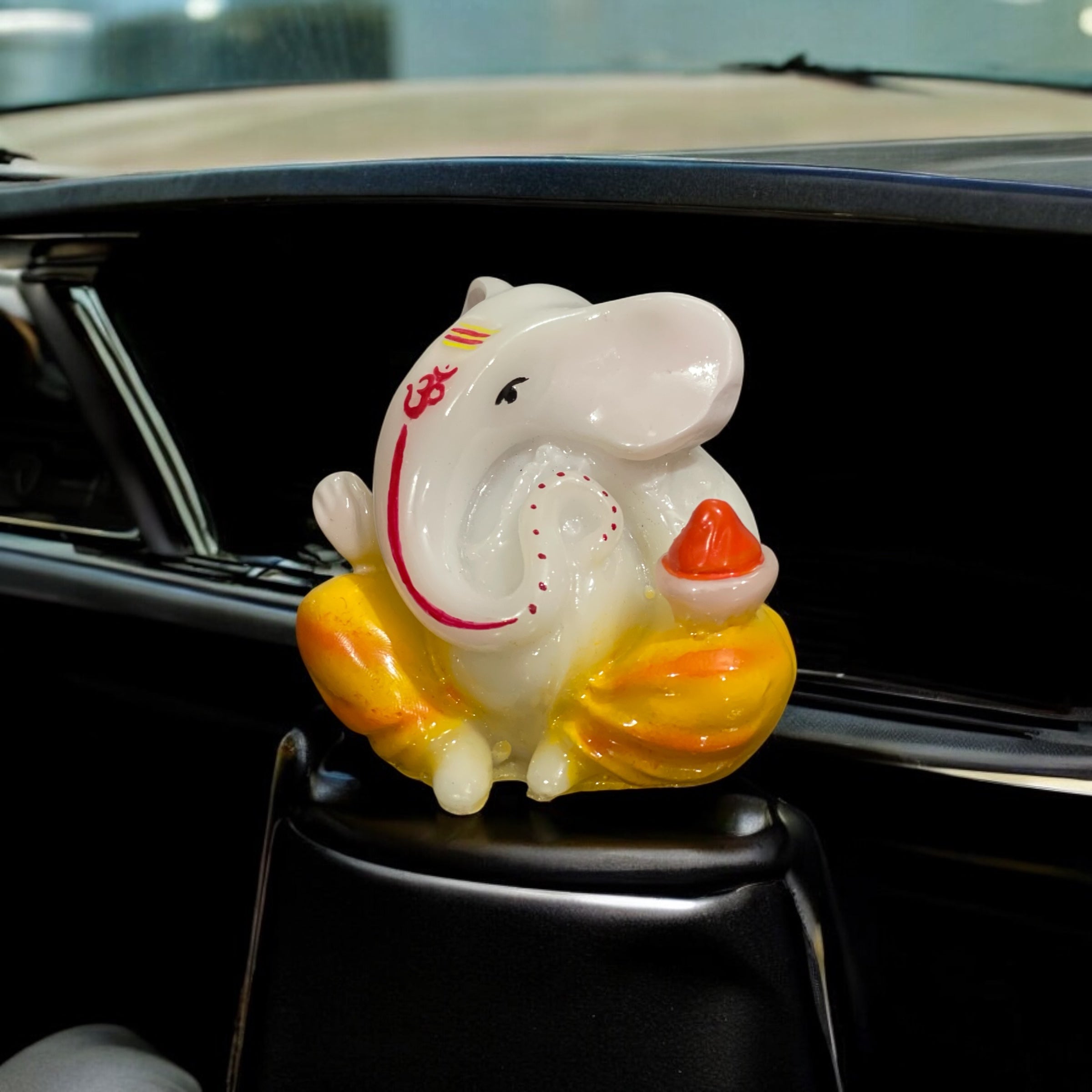 Lord Ganesh Idol For Car Dashboard Idol Gifting Office Puja Decor Height 6.5 cm