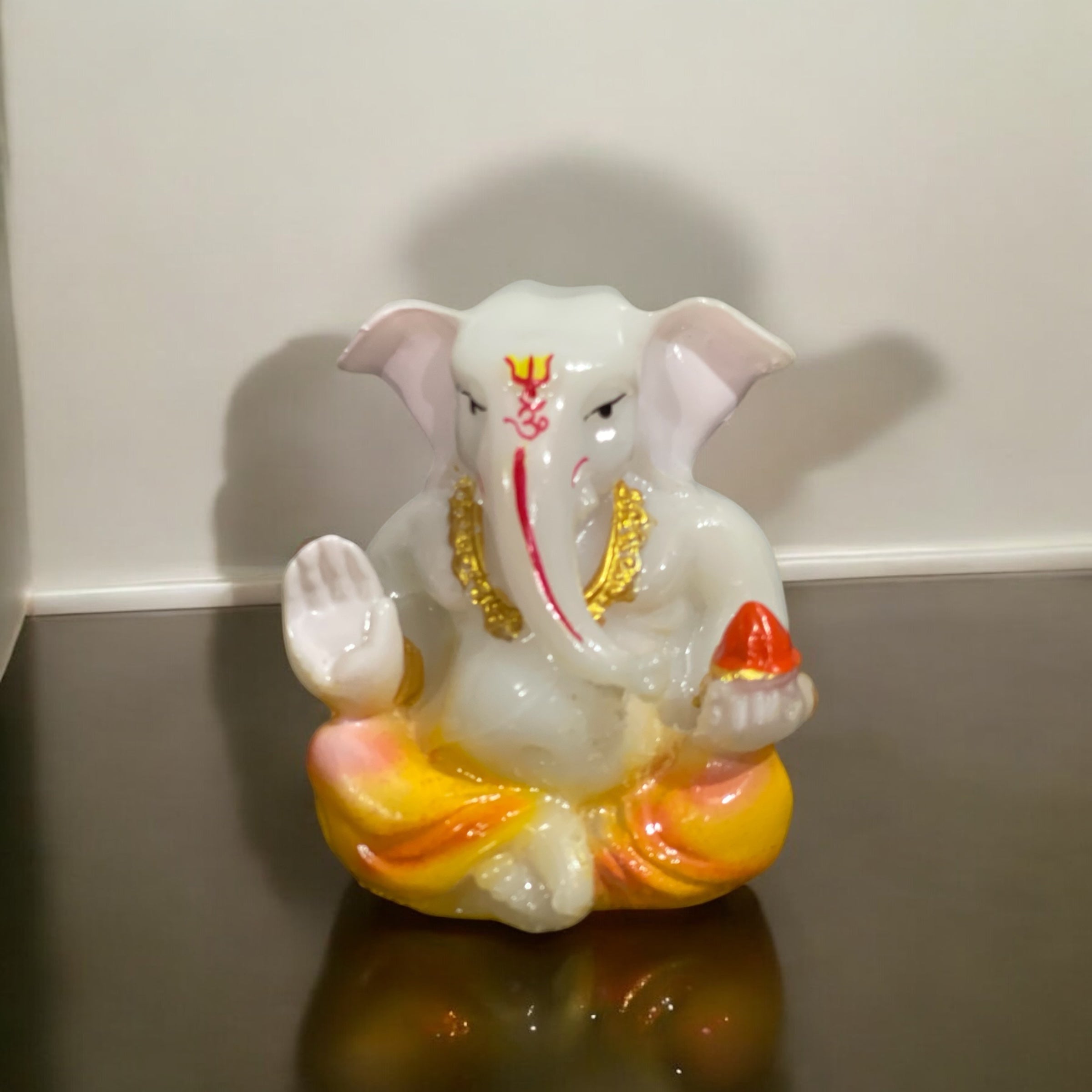 Small Lord Ganesh Idol Best For Car Dashboard Gifting Office Home Puja Decor Height 2.75 Inches