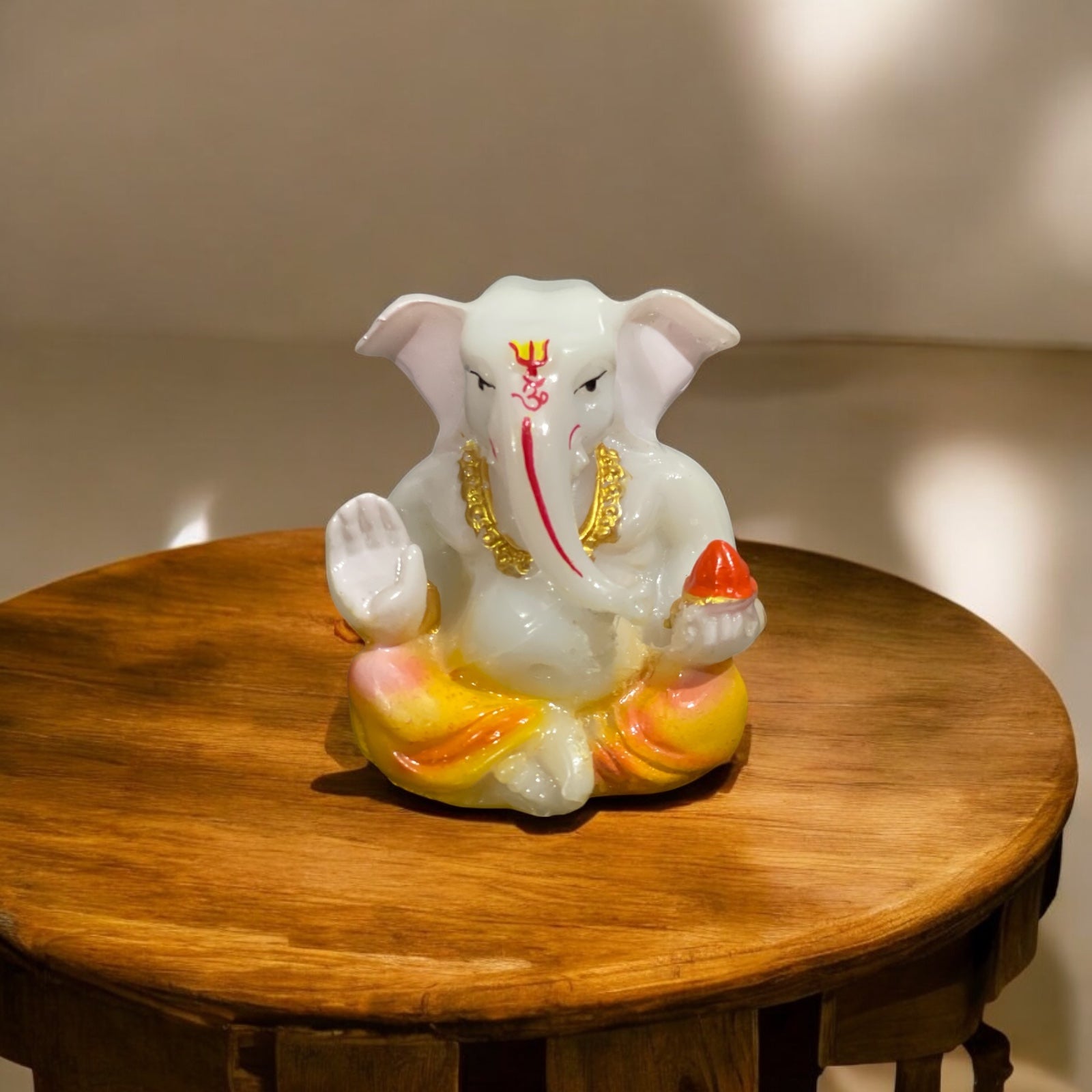 Small Lord Ganesh Idol Best For Car Dashboard Gifting Office Home Puja Decor Height 2.75 Inches