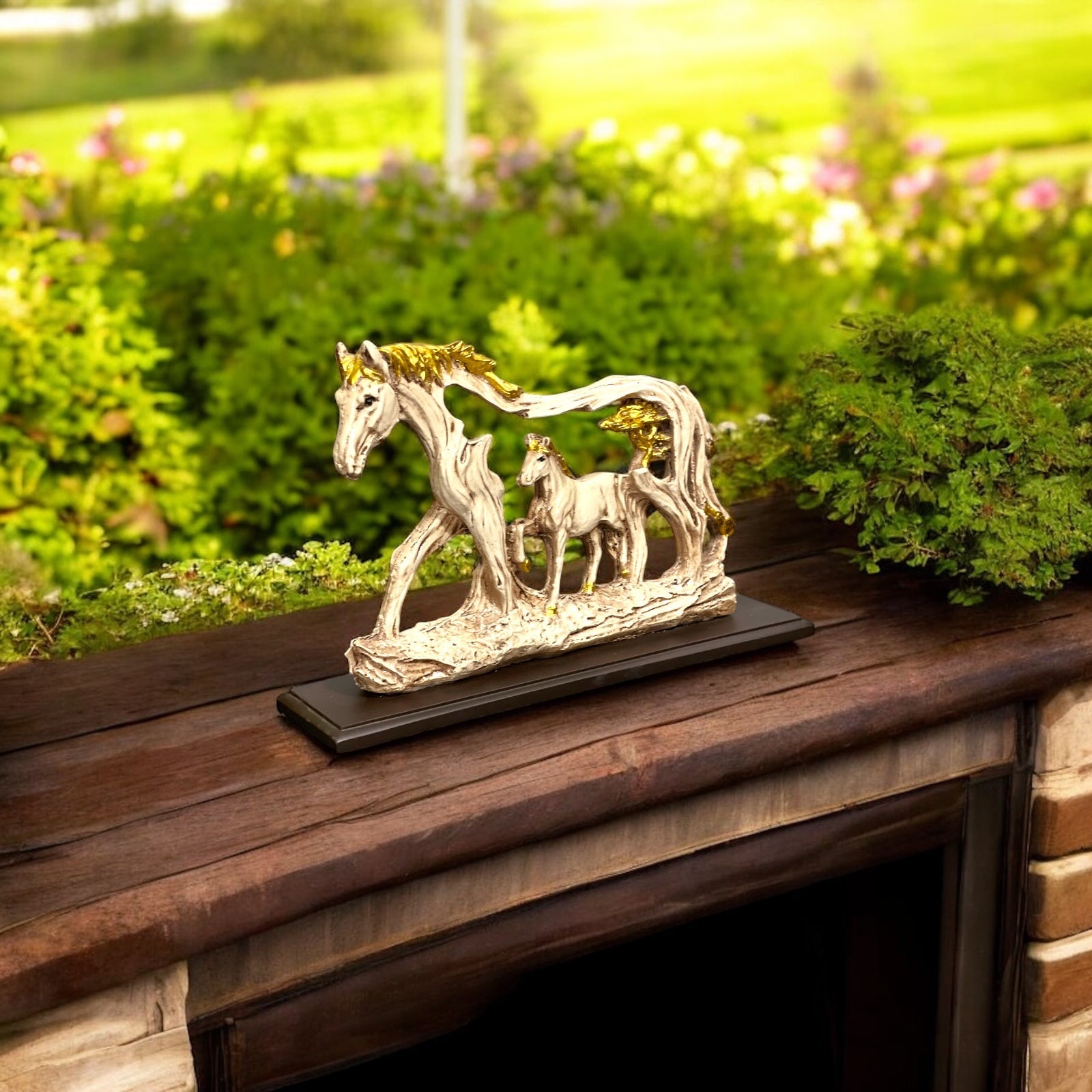 Shadow Horse Showpiece Best For Gifting Home Office Decor Horse in Horse Statue Height 22 Cm