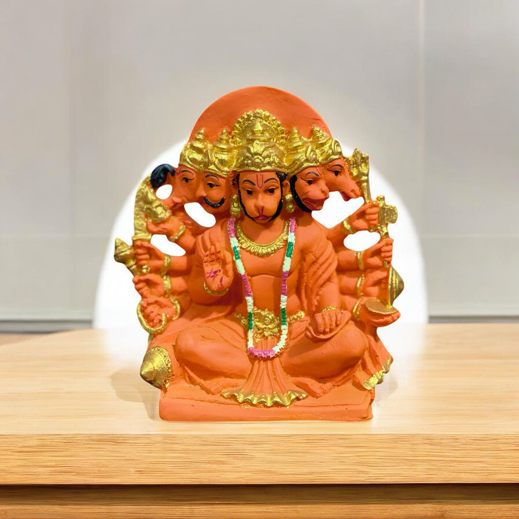 Sinduri Panchmukhi Lord Hanuman Statue H-15 cm