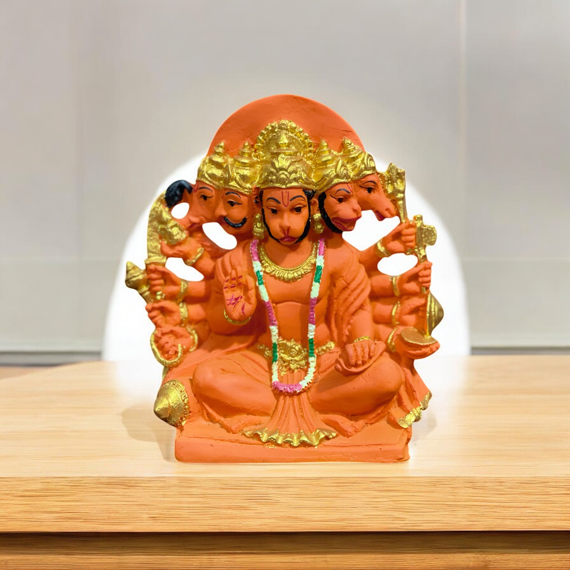 Sinduri Panchmukhi Lord Hanuman Statue H-15 cm