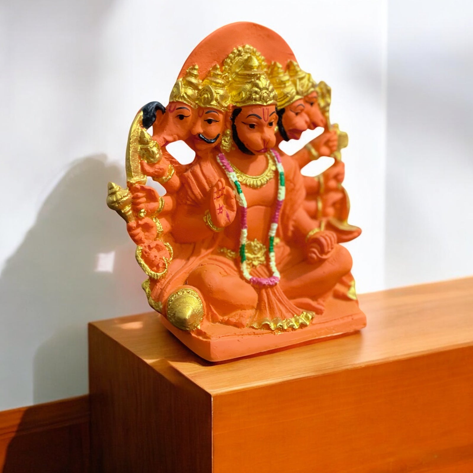 Sinduri Panchmukhi Lord Hanuman Statue H-15 cm