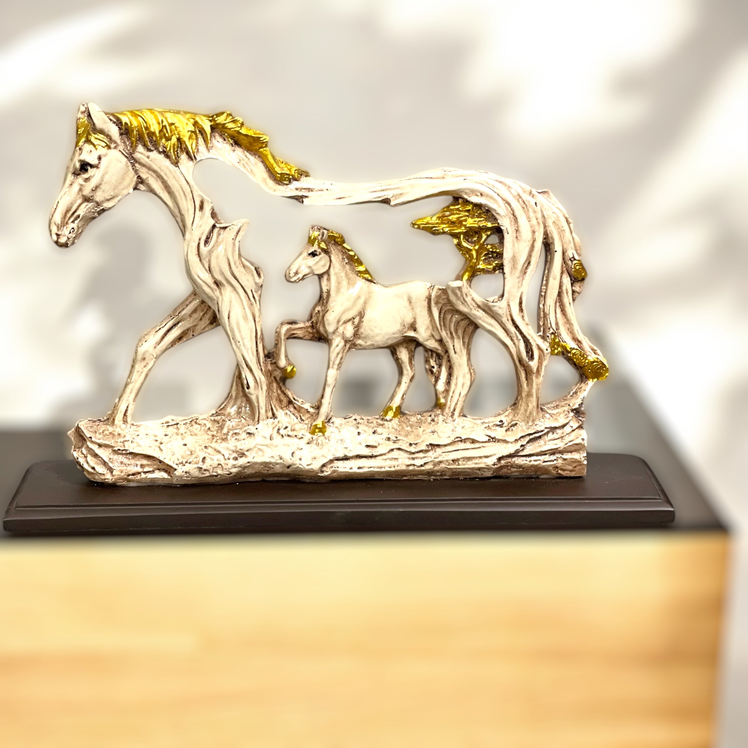 Shadow Horse Showpiece Best For Gifting Home Office Decor Horse in Horse Statue Height 22 Cm