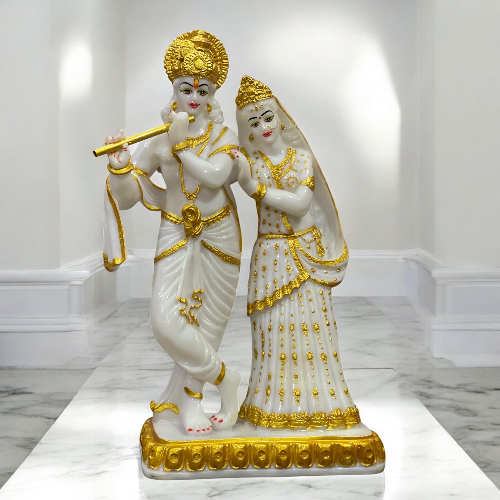 Radha Krishan Marble Beautiful Idol , 23.5 inches