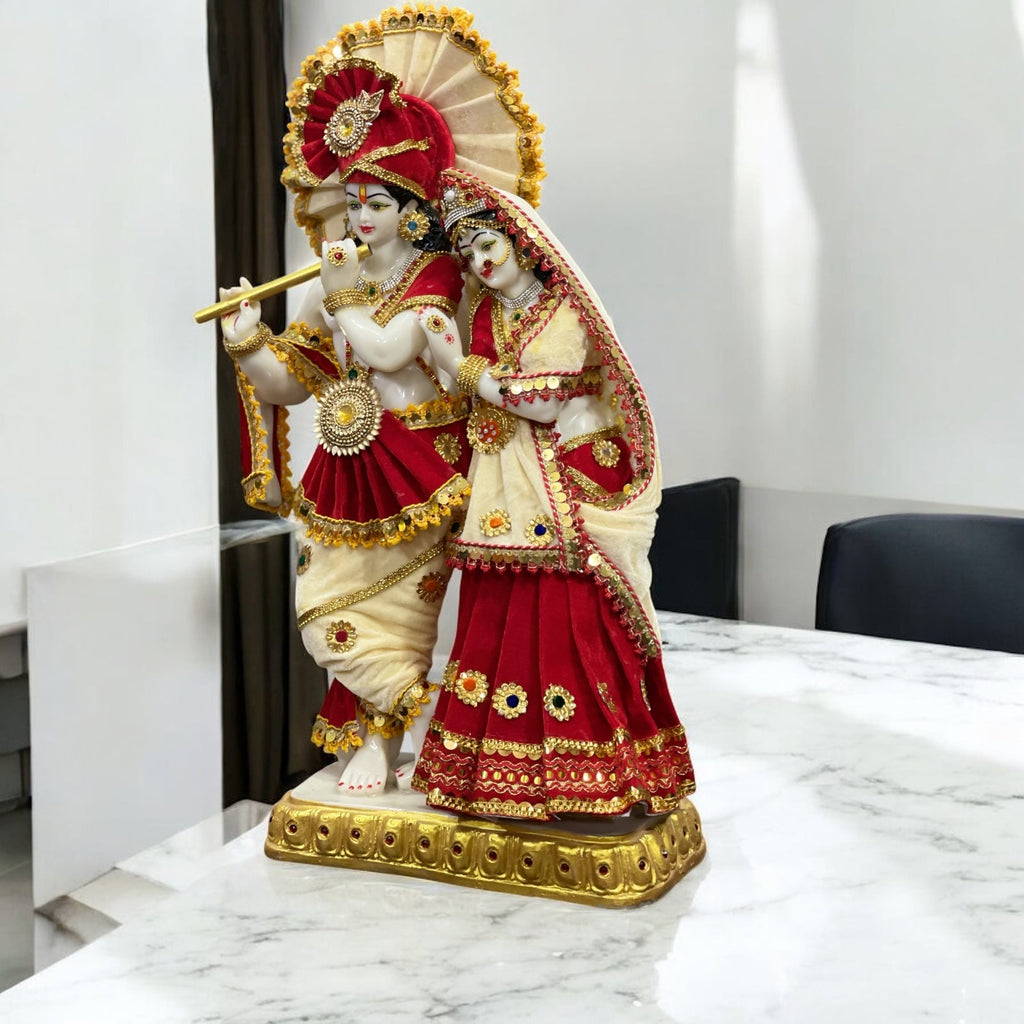 Radha Krishna Marble Idol Statue , H – 66 cm