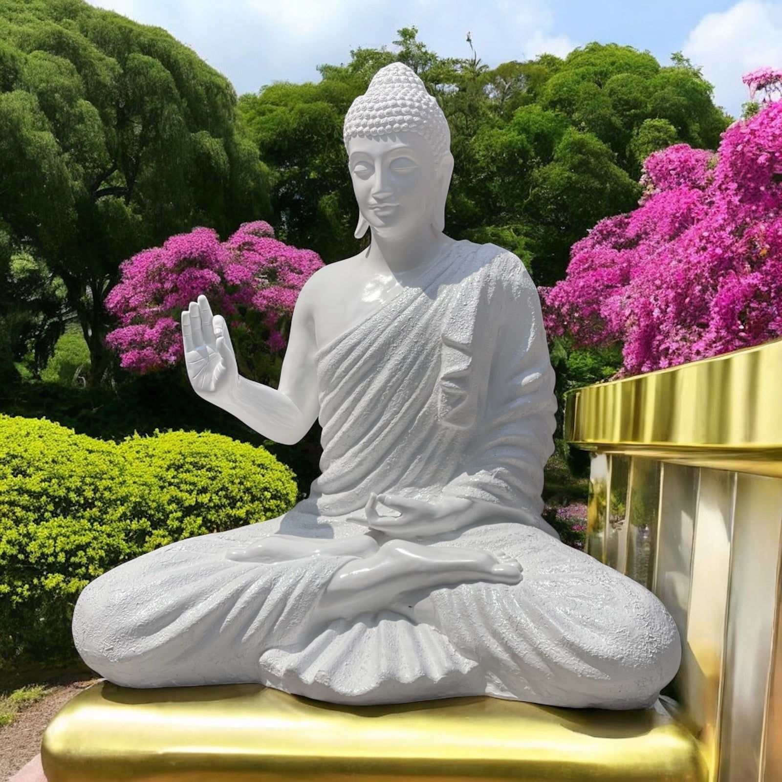 Big Size Vitarka Mudra Buddha Statue 4 feet Buddha Sculpture H- 120 cm-4 ft