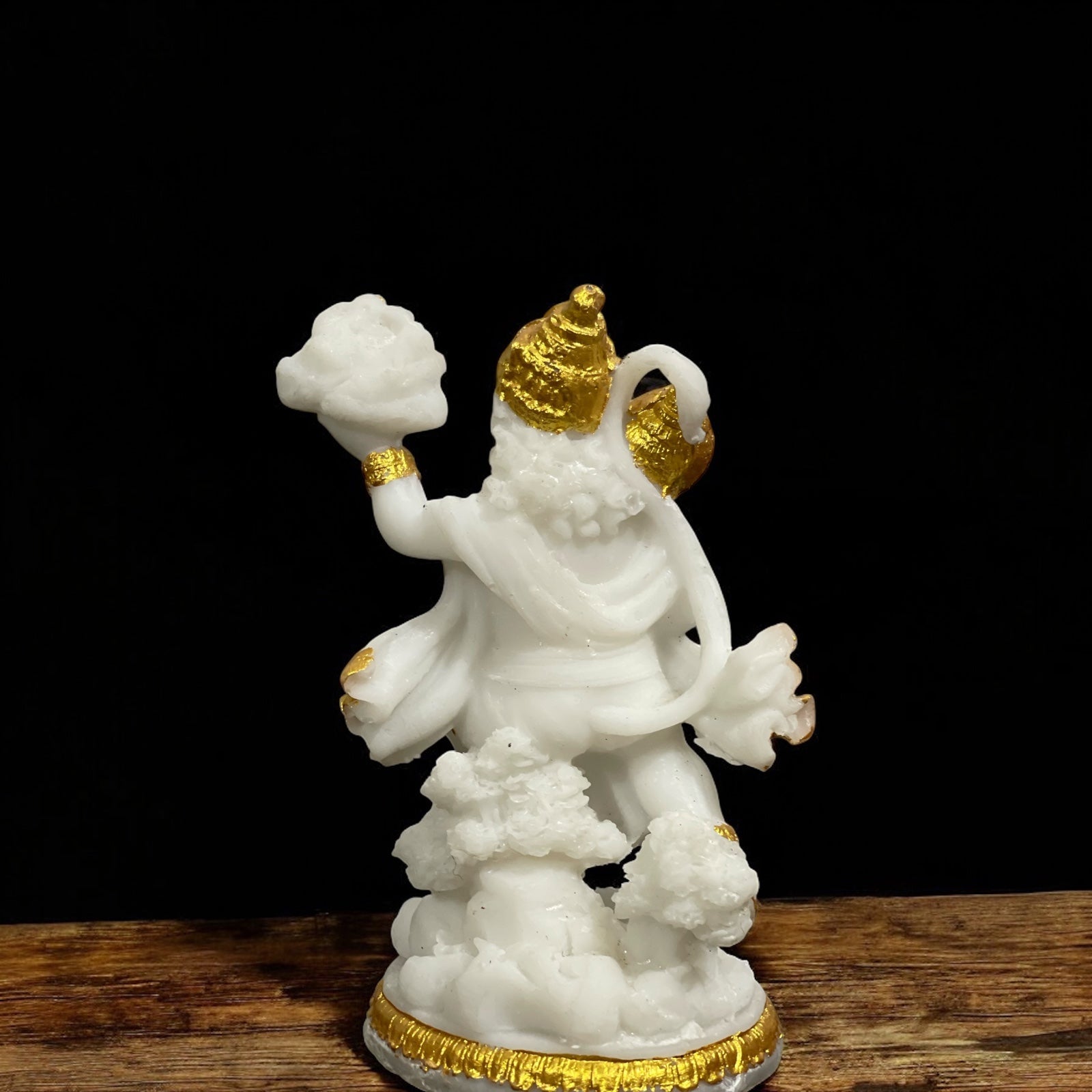 Lord Hanuman Pavansut Hanuman Parvat Marble Look Idol Best for Home office Temple Height 5 Inches