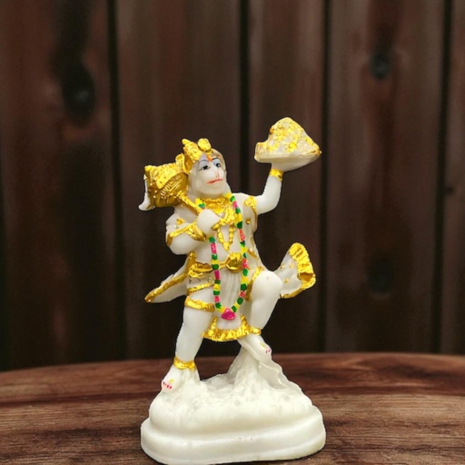 Lord Hanuman Pavansut Hanuman Parvat Marble Idol H-15 cm