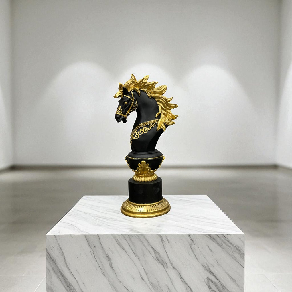 Elegant Abstract Creative Resin Chess  Showpiece For Living Room - Set of 3
