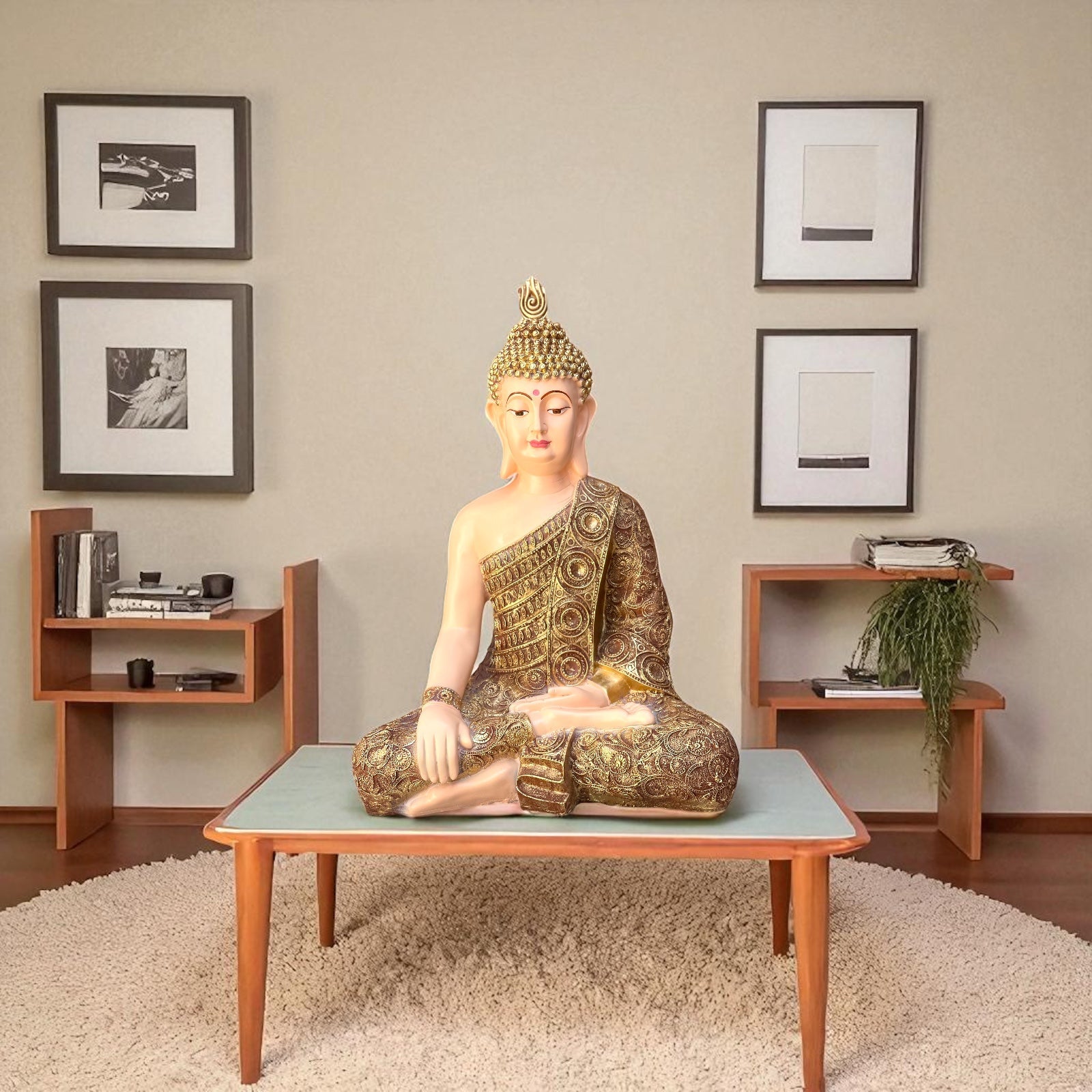 Gautam Buddha Statue Bhumisparsha Mudra Symbol of Peace Home décor Idol H- 24 Inches