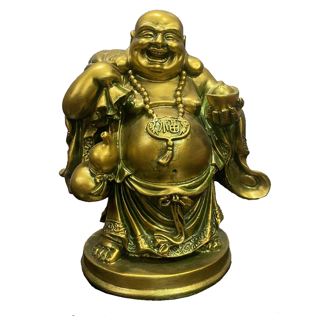 Laughing Buddha have Coin Pottly Statue Resin Figurine The Best Gift For Baby Shower H- 26 cm