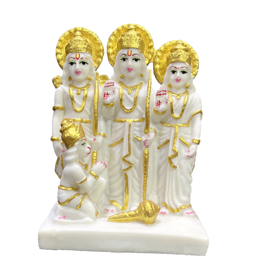 Lord Ram Darbar Idol Showpiece Statue Puja Diwali Decoration Items, H - 15.5 cm