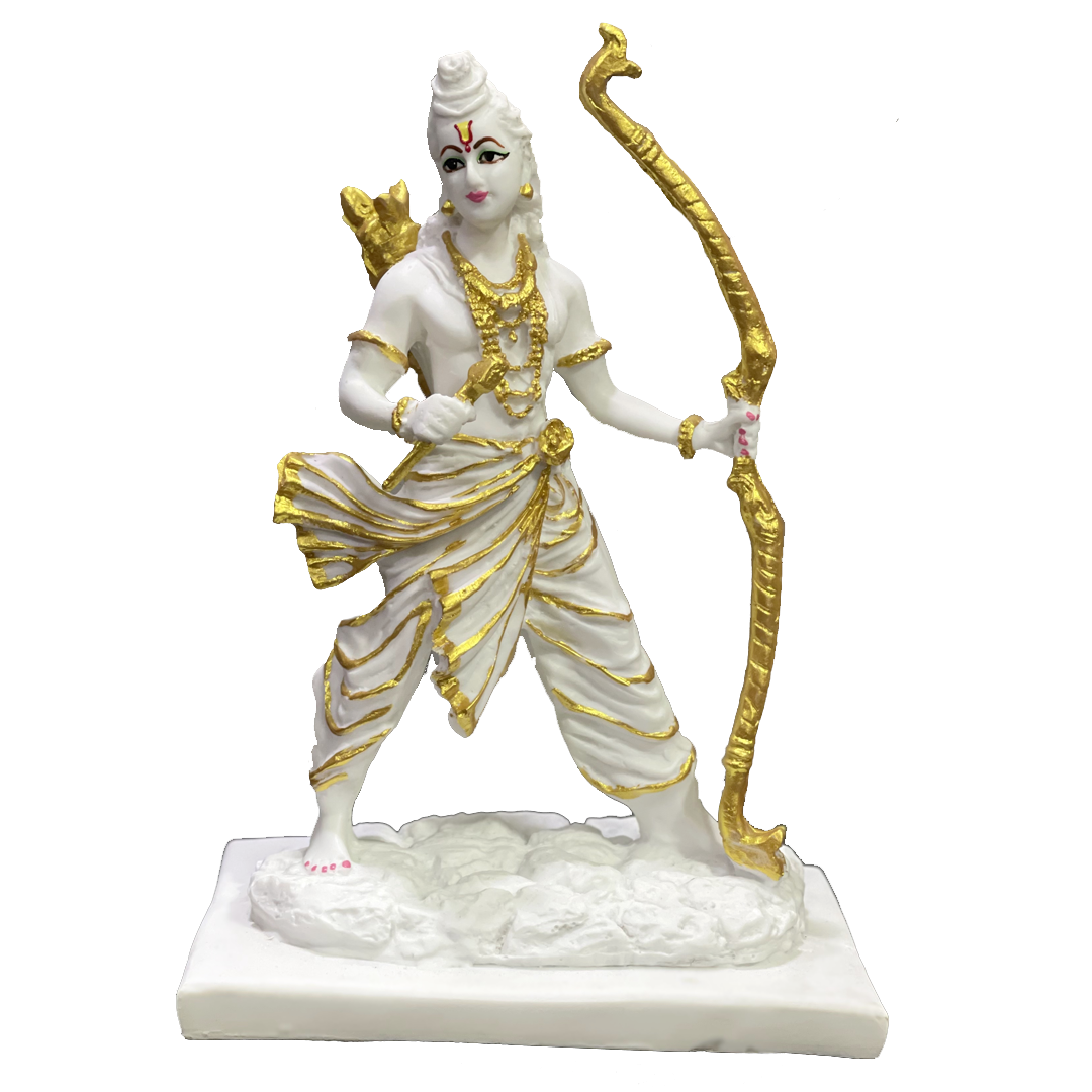 Shree Ram Ji Shri Ram Murti Idol Statue – Home Decor Marble Look Murti H 34 cm