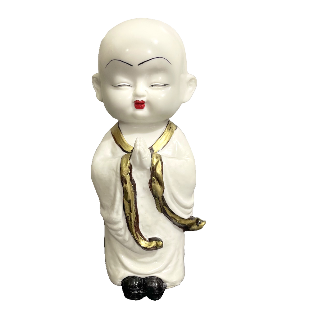 Welcome Baby Monk Idol Polyresin Namaste Buddha Statue for Home Decor Gift