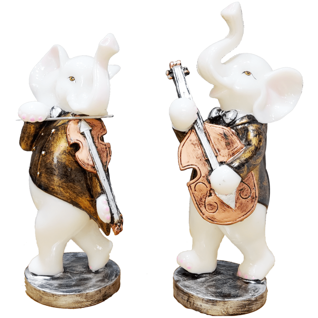 Pair of Appu Playing Violin and Gitar Decorative Gift H – 25 cm