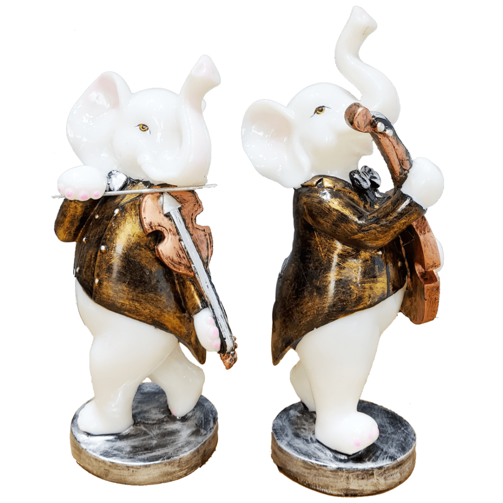 Pair of Appu Playing Violin and Gitar Decorative Gift H – 25 cm